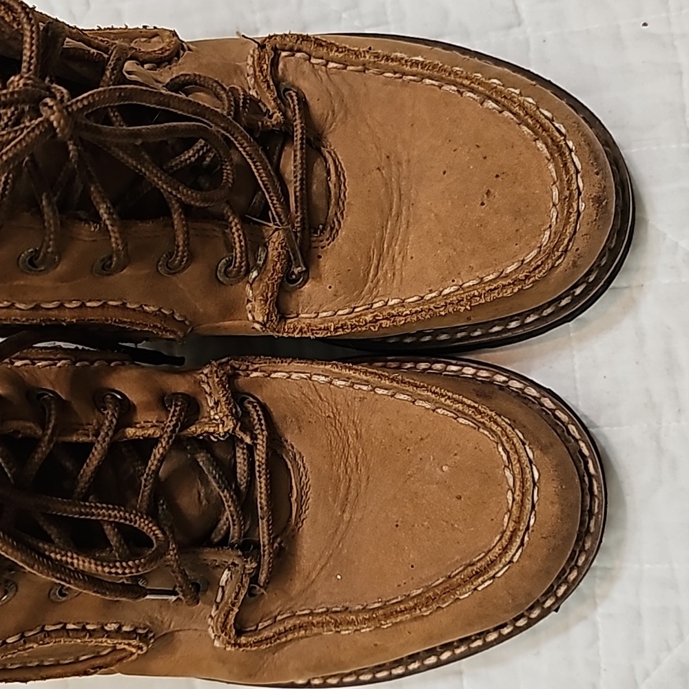 Justin boots 100% leather brown sz 7 lace up. - Picture 4 of 8